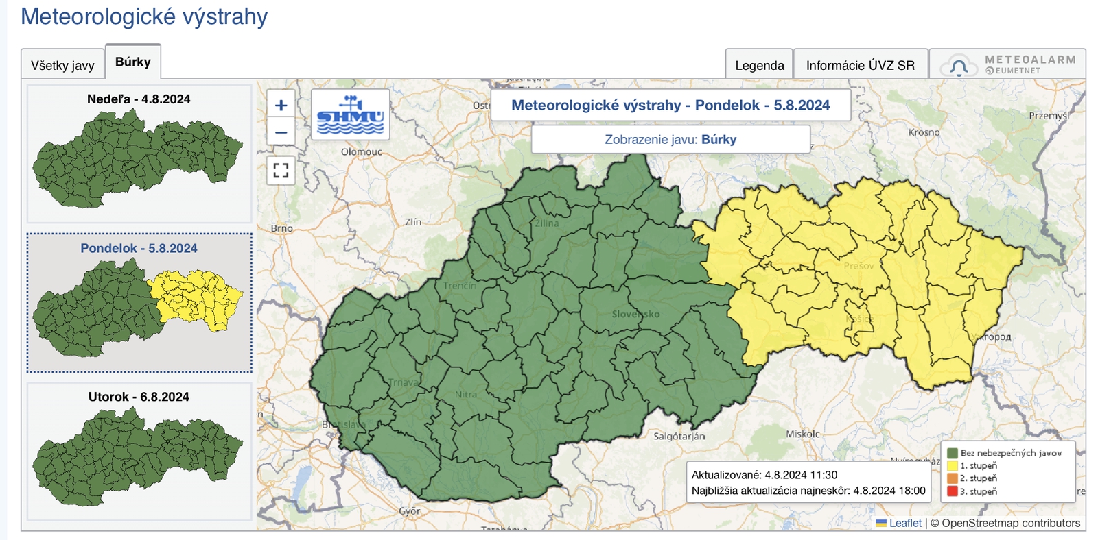 Na východe Slovenska hrozia