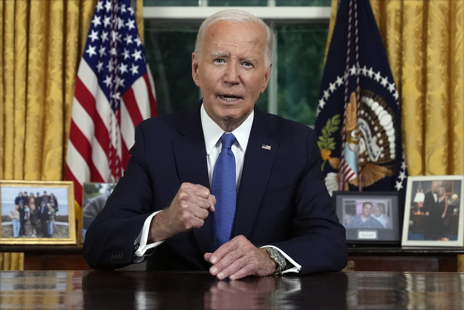 Joe Biden počas svojho prejavu