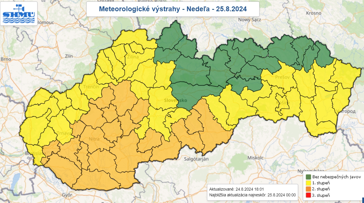 Na väčšine Slovenska bude