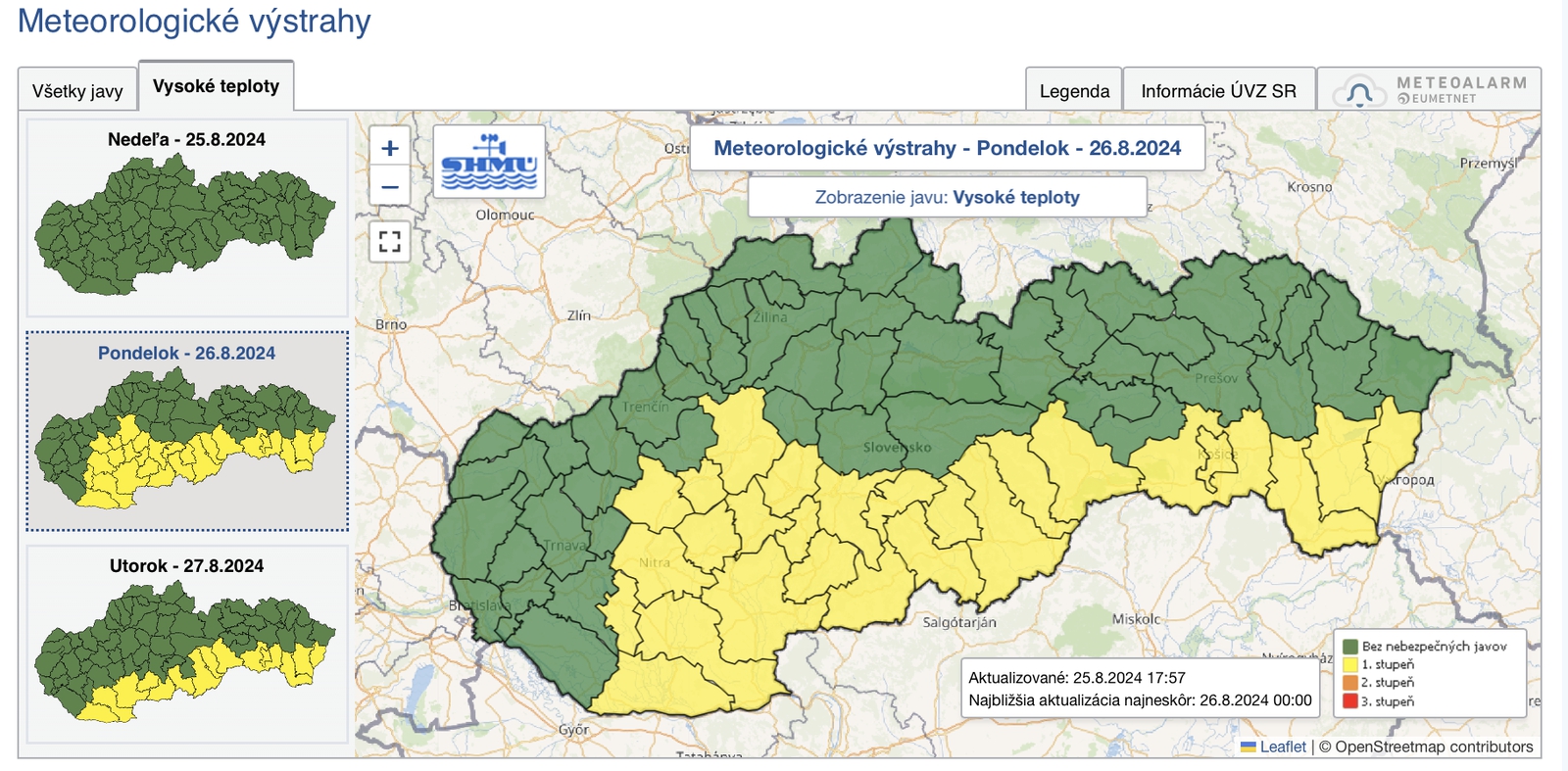 Vlna horúčav na Slovensku