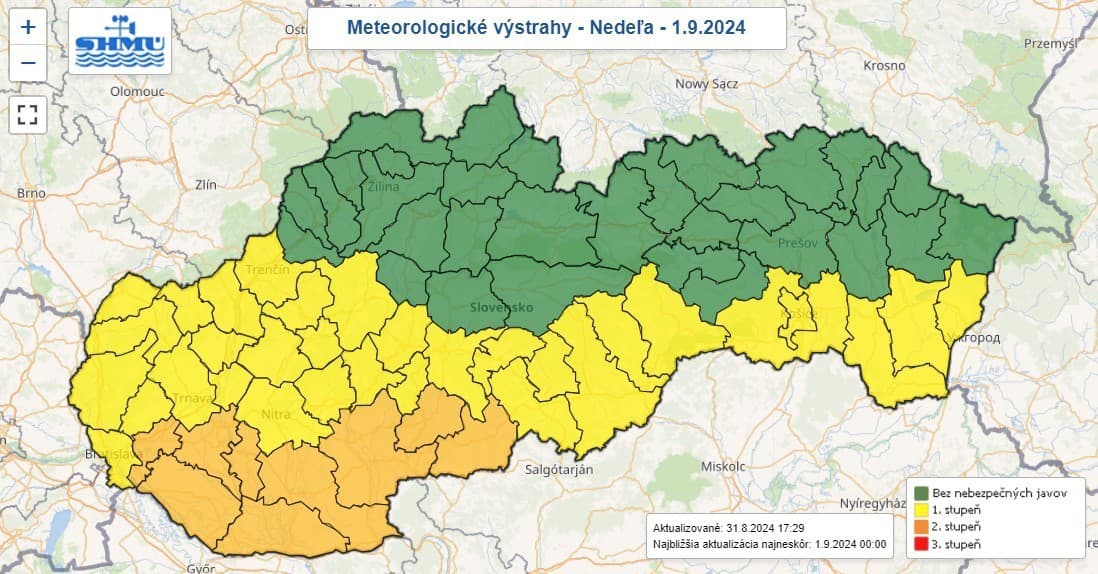 Aj v nedeľu možno