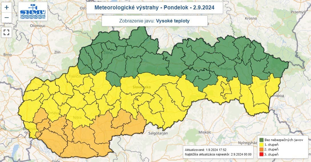 Extrémne teploty na Slovensku: