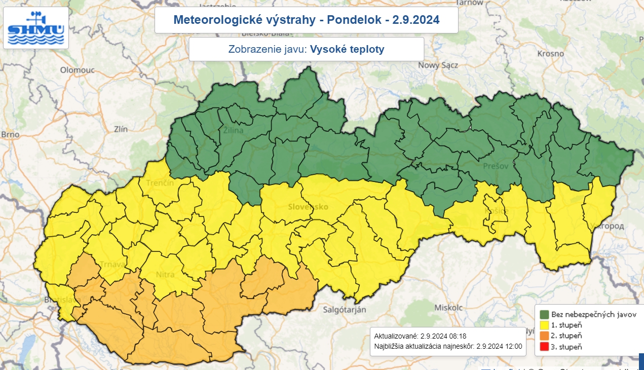 V južných okresoch bude