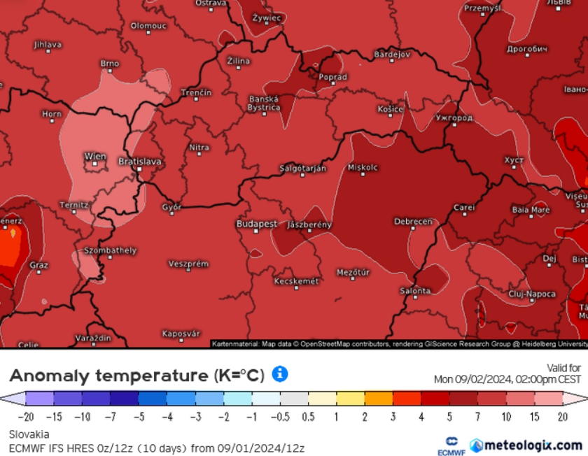 Extrémne horúčavy budú sužovať celé Slovensko aj naďalej