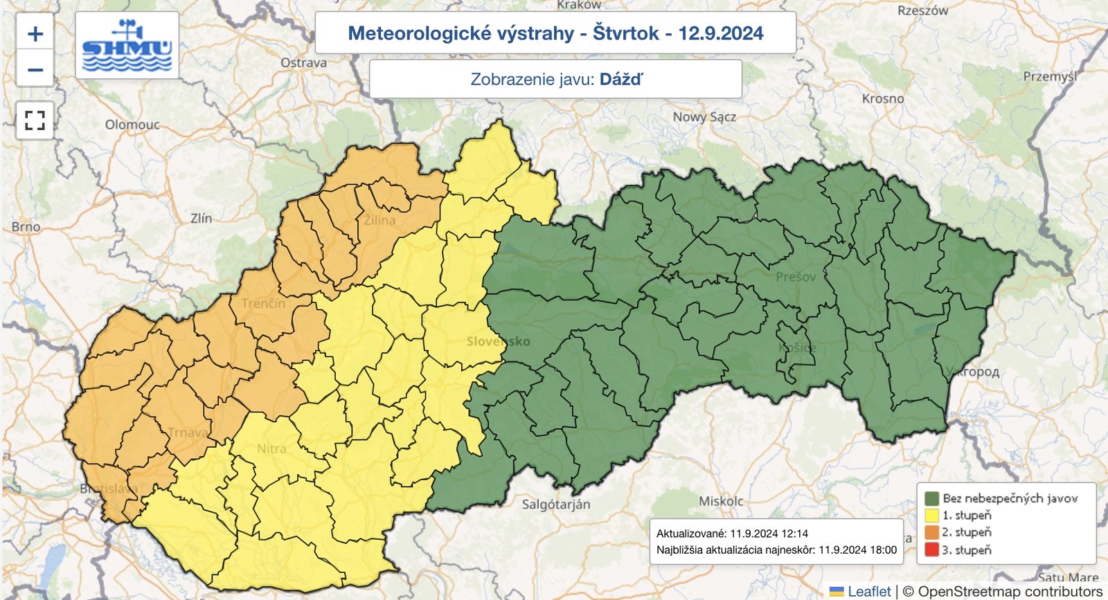 Výstrahy SHMÚ: Silné búrky