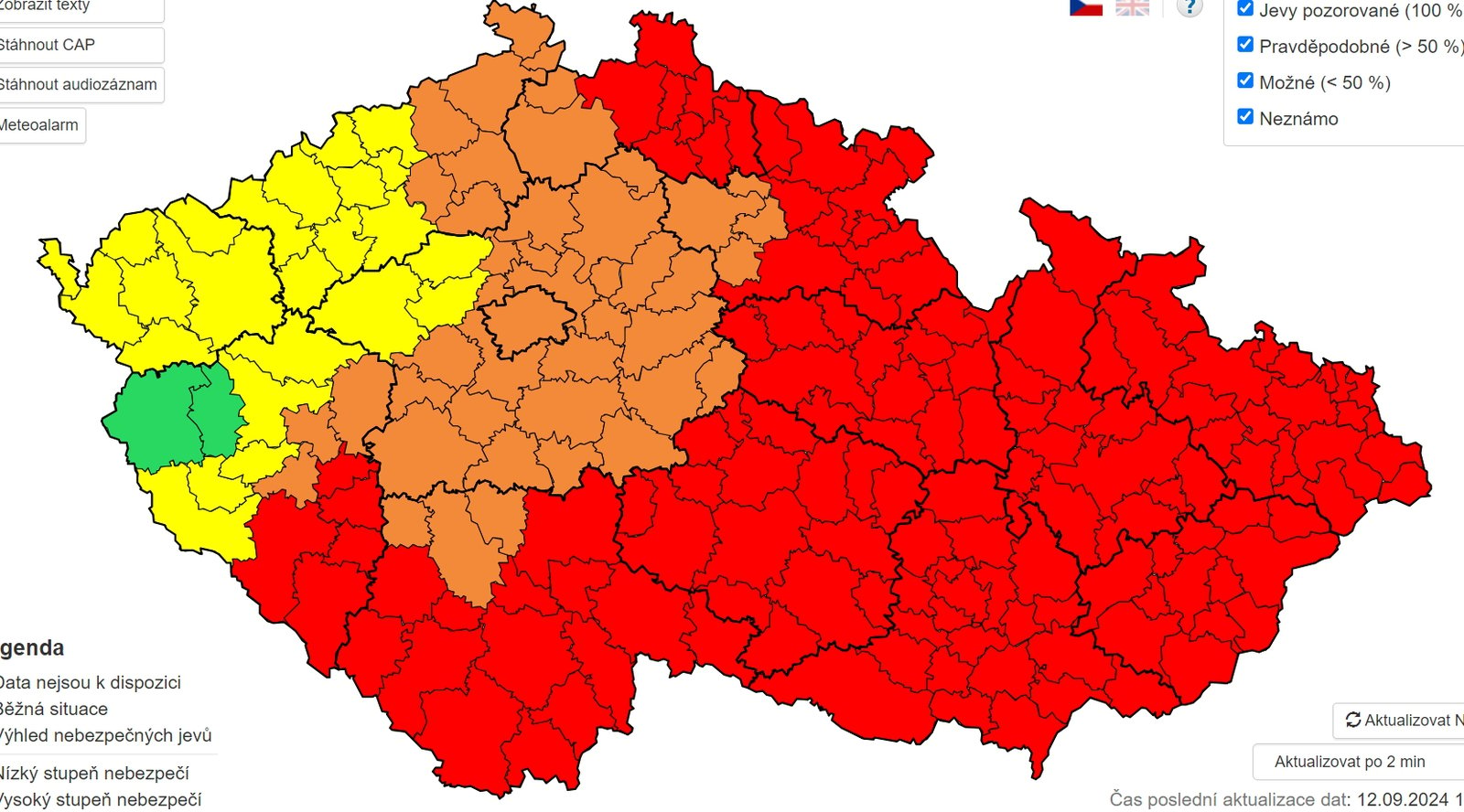 NEPRIAZNIVÉ počasie v Česku: