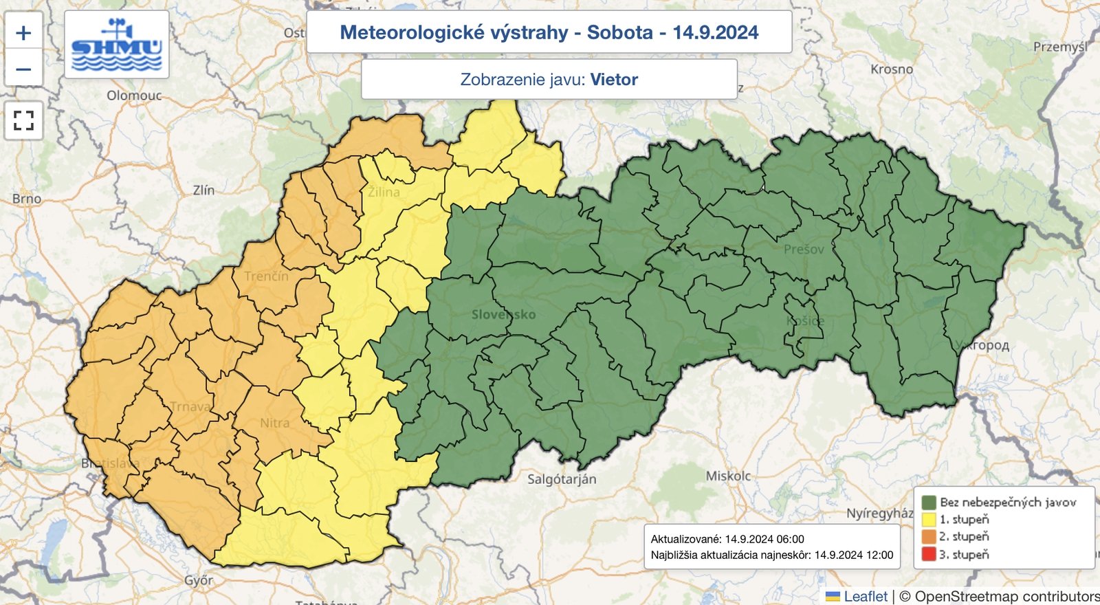 Pozor na počasie! Dažde