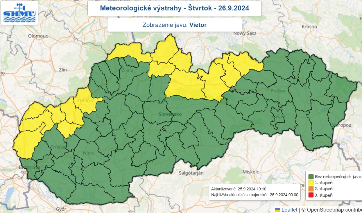 Štvrtok bude poriadne veterný: