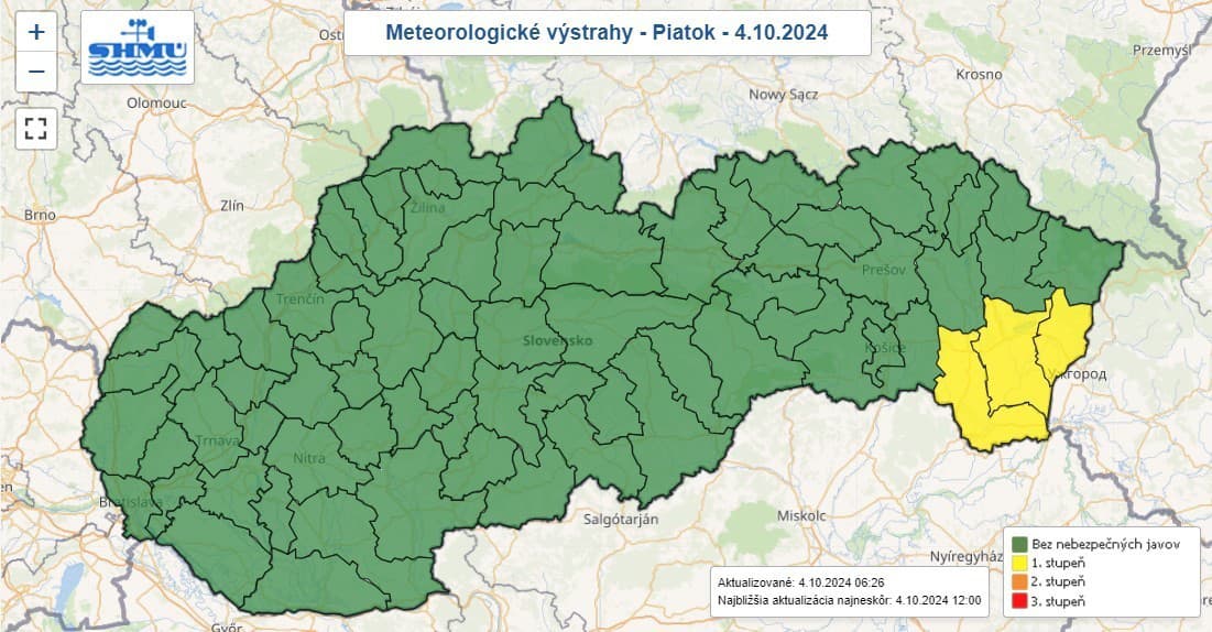 Meteorológovia upozorňujú na výdatný