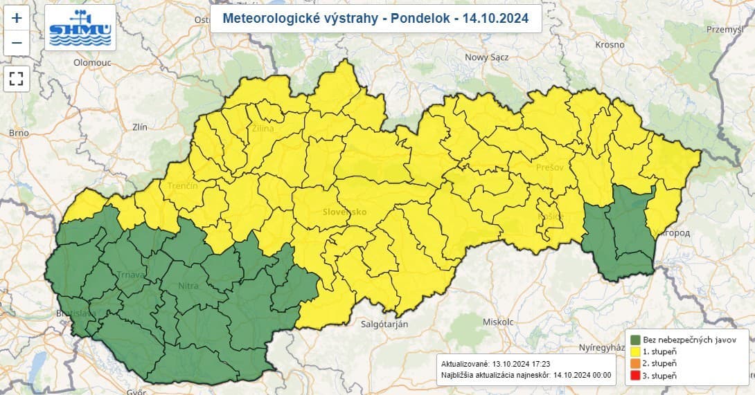 Meteorológovia varujú pred prízemným