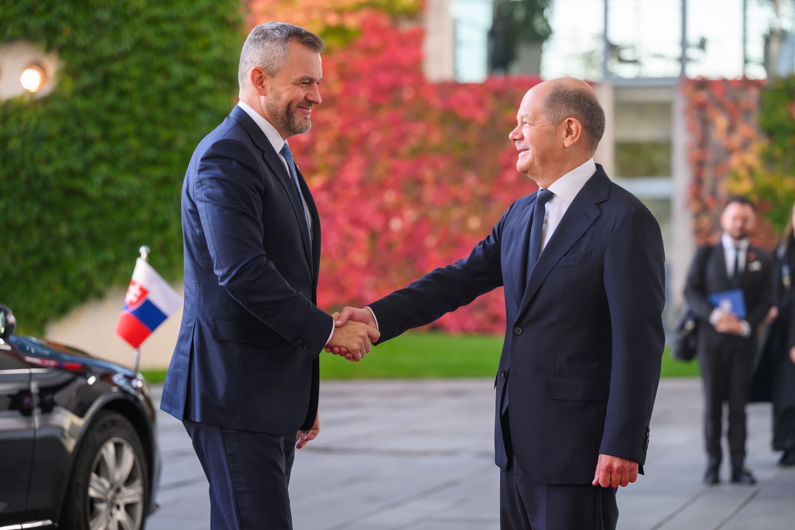 prezident SR Peter Pellegrini a nemecký kancelár Olaf Scholz