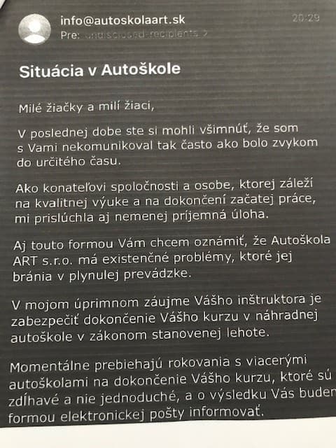 Autoškola skrachovala, stovky ľudí