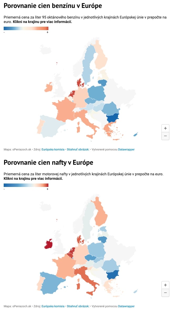 Pohľad na víkendové ceny