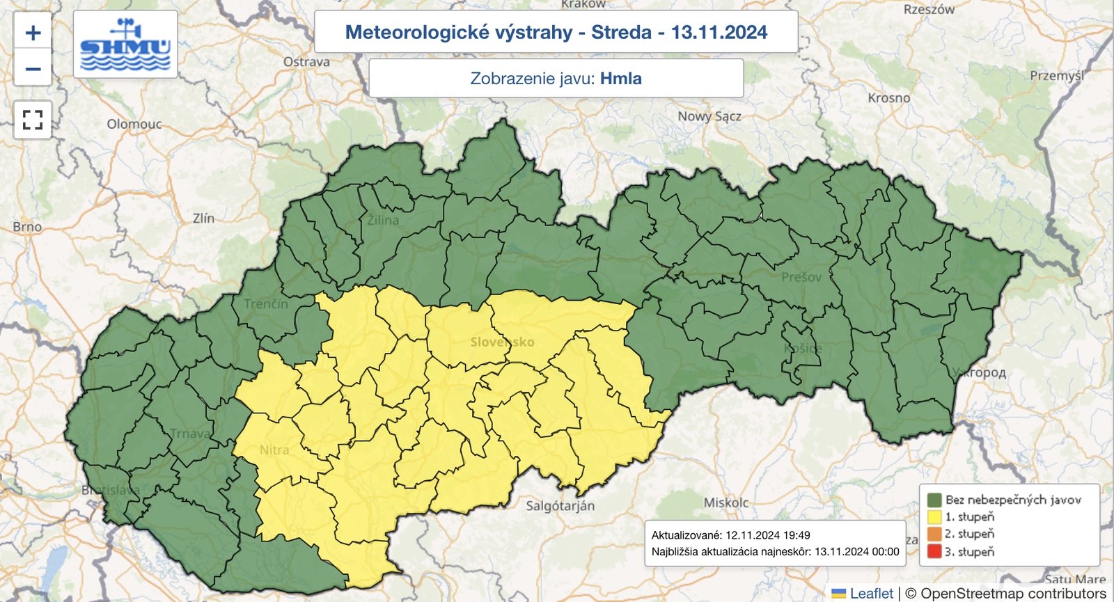 Meteorológovia varujú pred poľadovicou