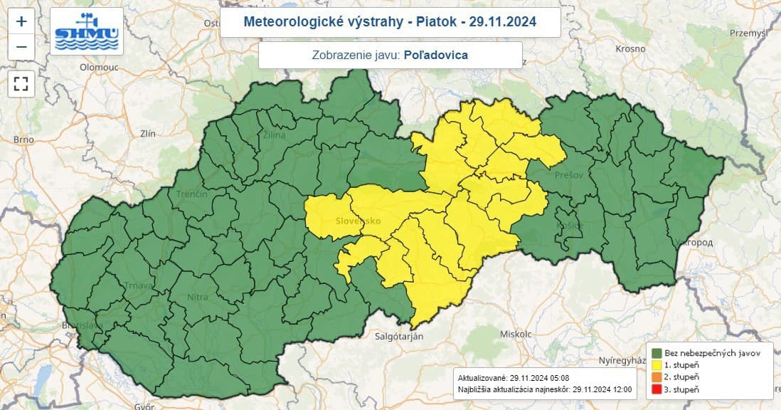 Meteorológovia upozorňujú na poľadovicu: