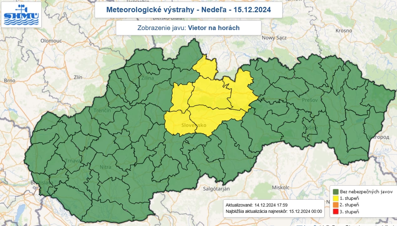 Aké počasie nás zajtra