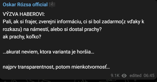 Rózsa rozpútal VOJNU s