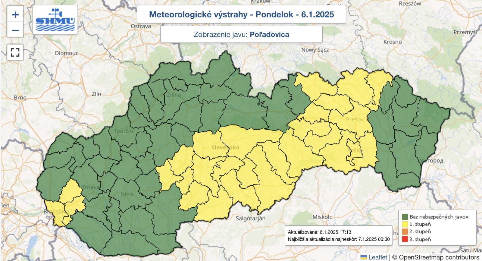 Meteorológovia varujú: S poľadovicou