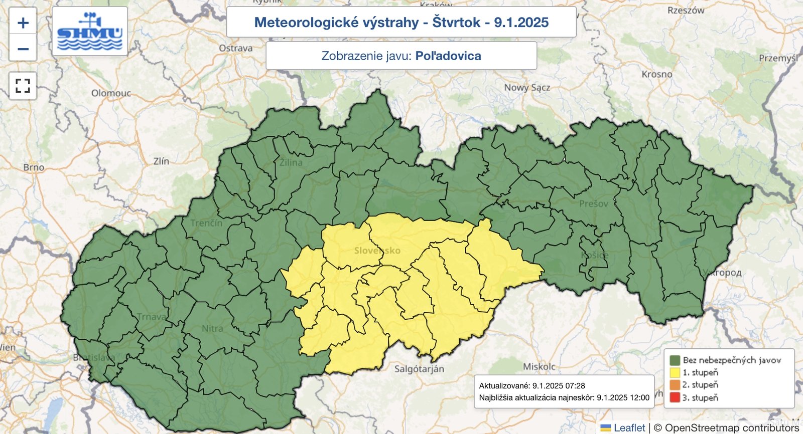 Meteorológovia upozorňujú na poľadovicu