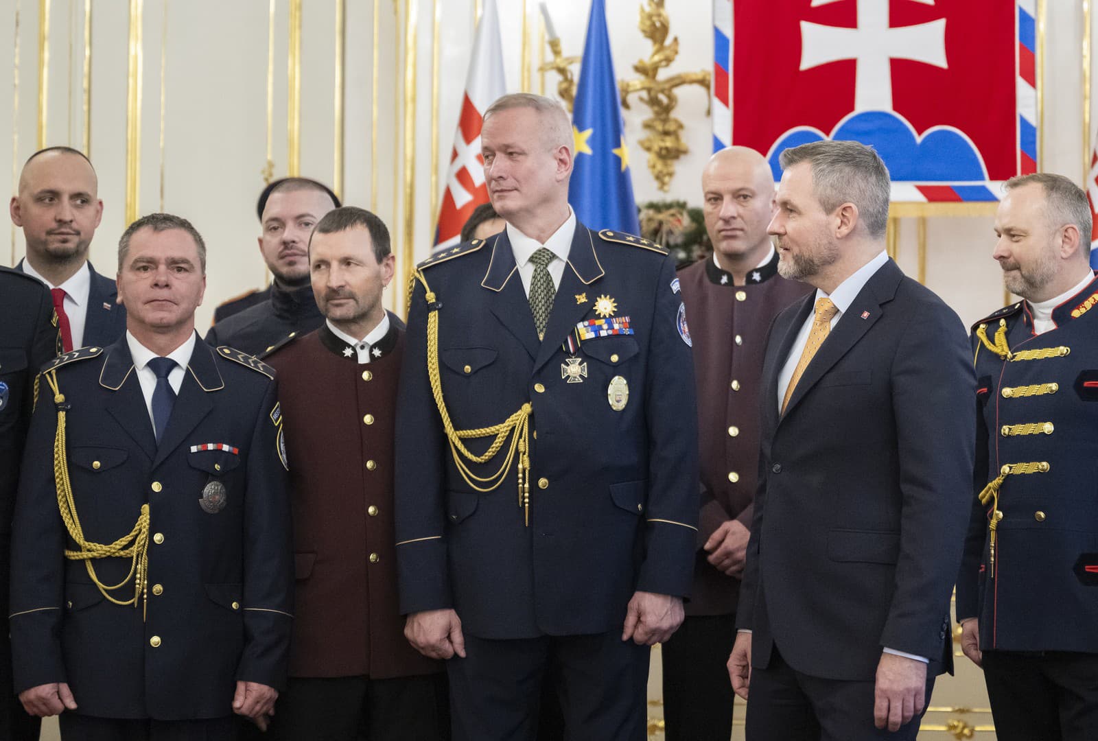 Novoročné prijatie predstaviteľov Hasičského a záchranného zboru, Policajného zboru, Horskej záchrannej služby, Združenia náčelníkov obecných a mestských polícií Slovenska a Slovenskej komory zdravotníckych záchranárov.