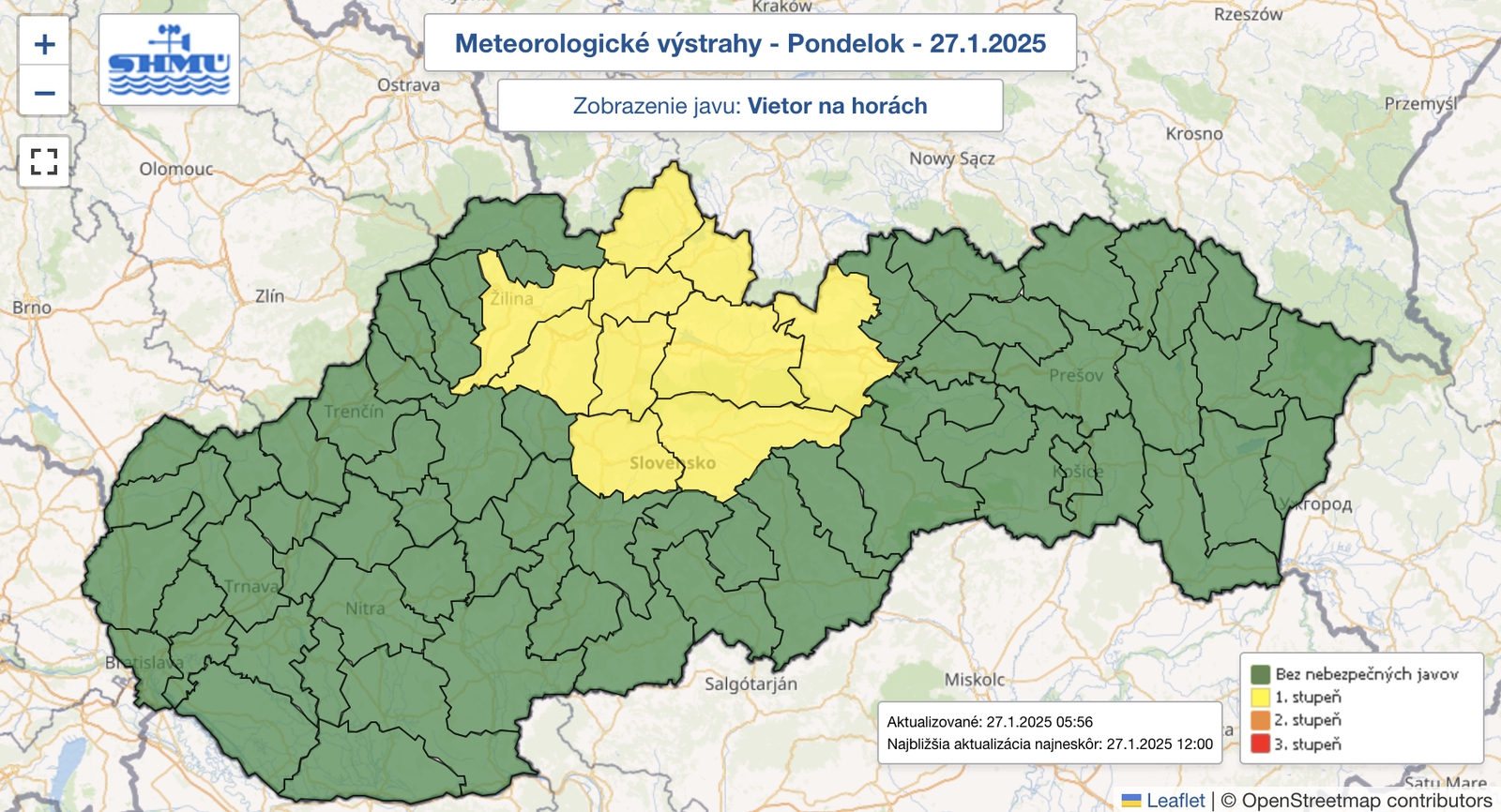 Horské priechody sú v