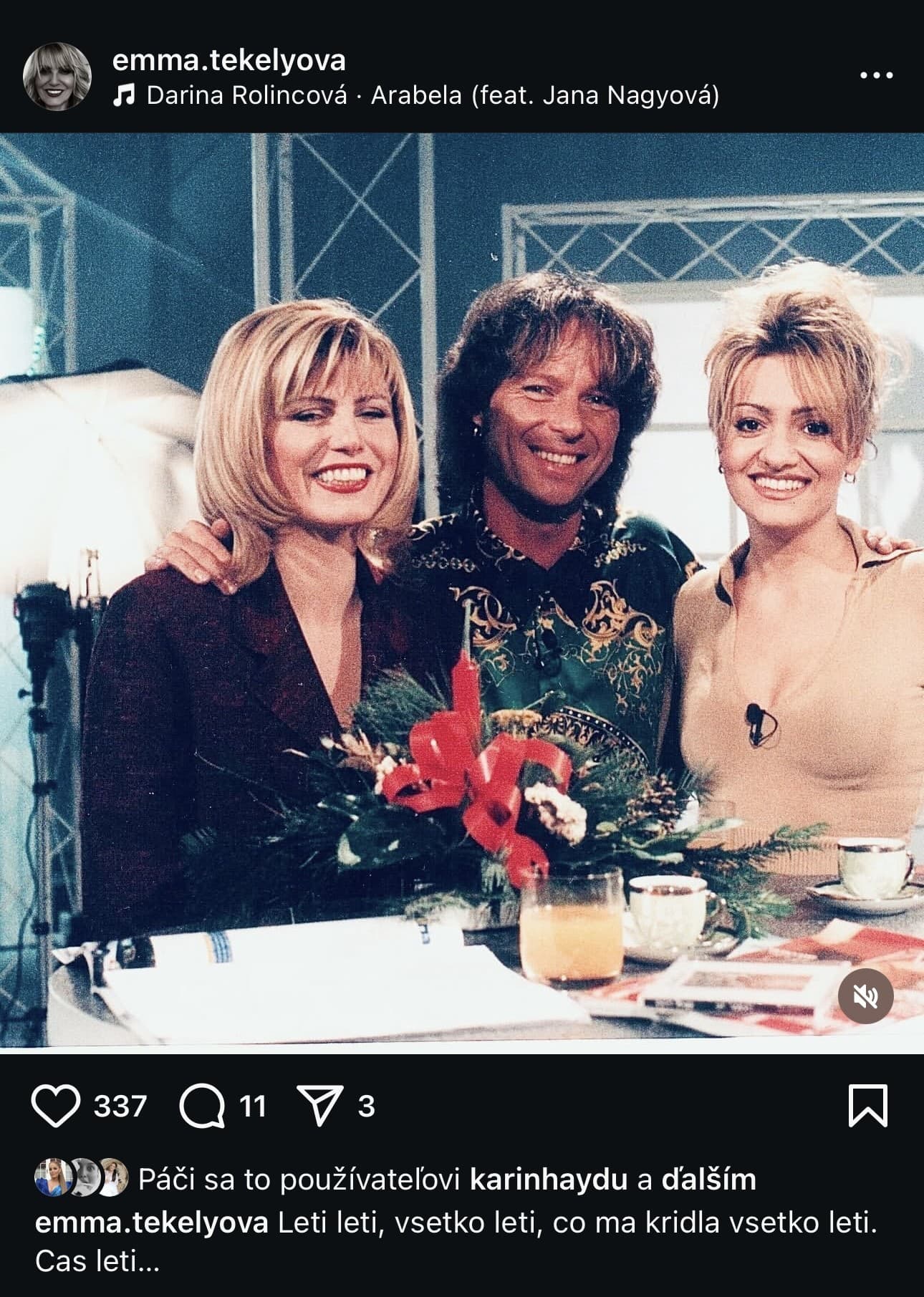 Retro fotografia - Emma Tekelyová, Peter Nagy a Dara Rolins.