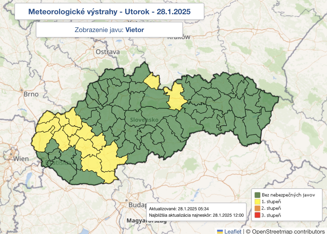 Meteorológovia varujú pred silným vetrom