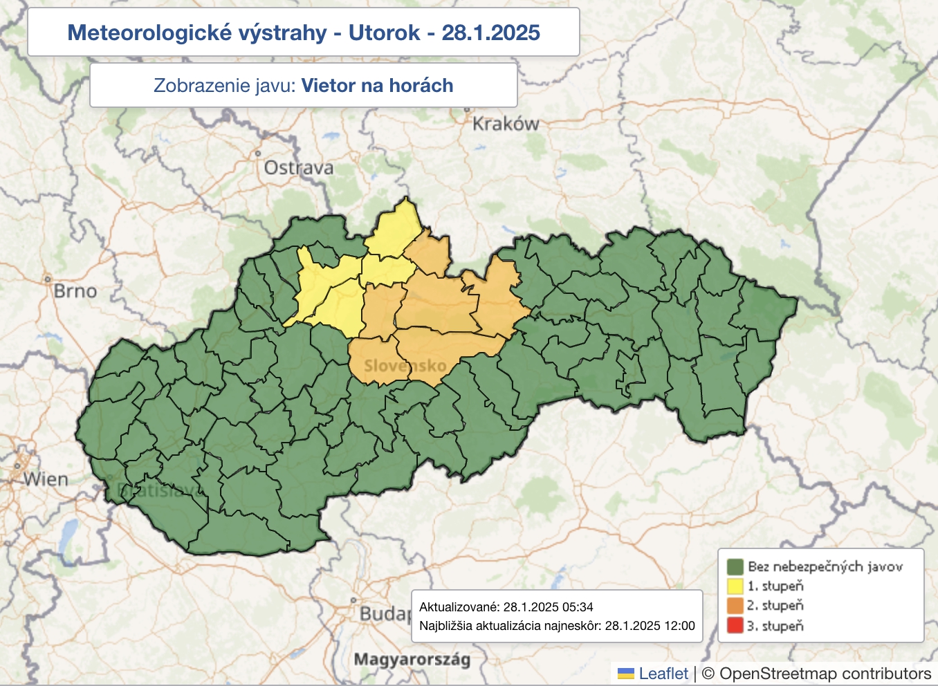 Meteorológovia varujú pred silným vetrom na horách