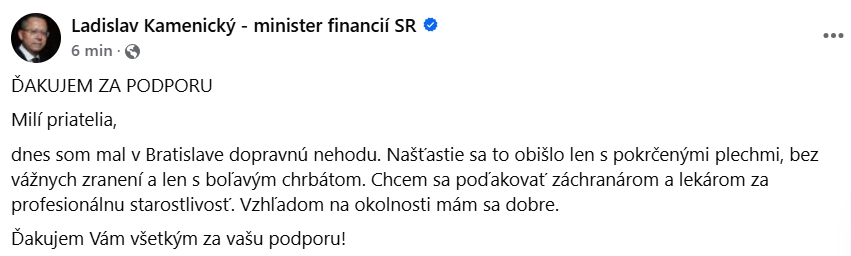 AKTUÁLNE Nehoda vládnej limuzíny!