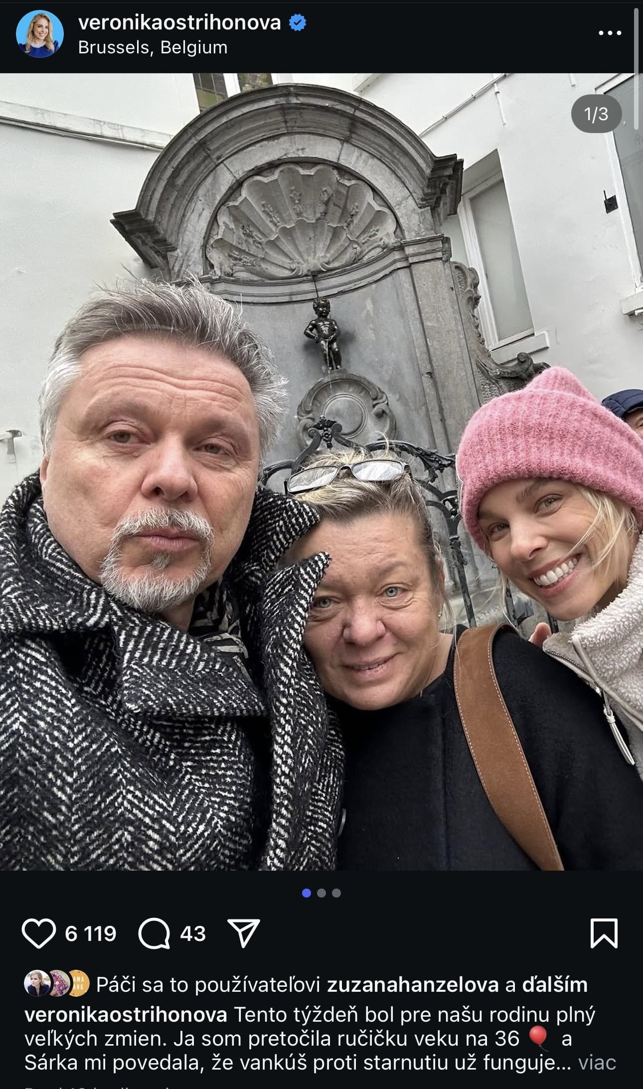 Manželom Cifrovcom prišli do Bruselu na pomoc Veronikini rodičia. 