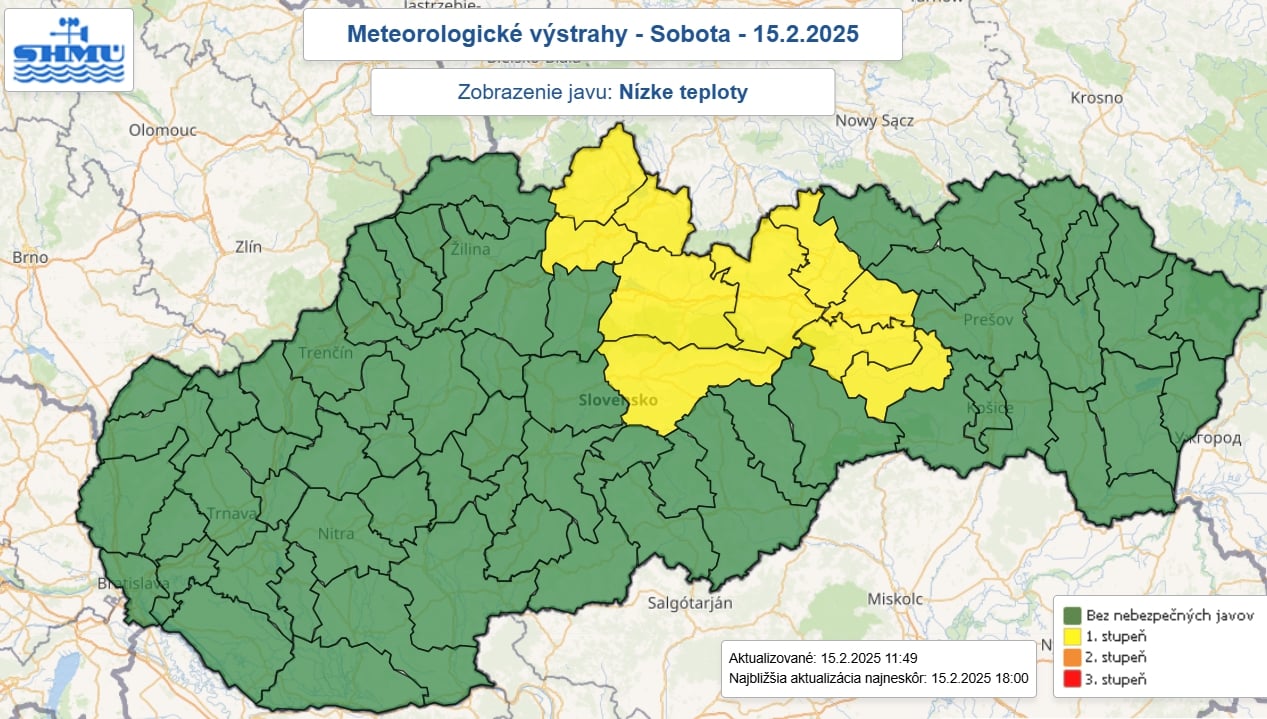 SHMÚ varuje: Čaká nás