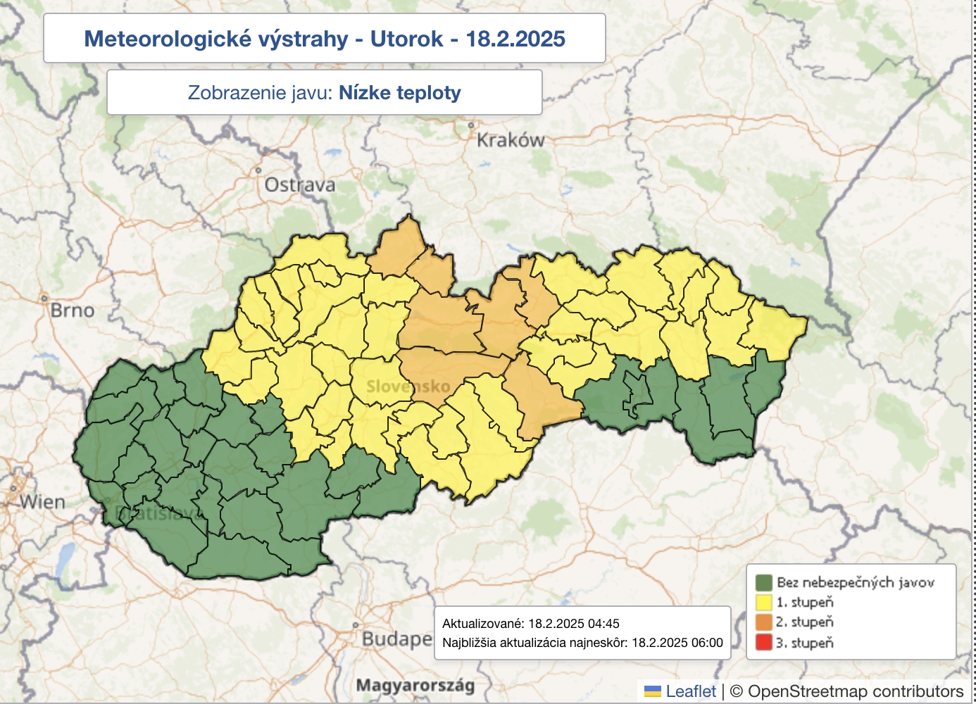 Meteorológovia varujú pred nízkymi teplotami