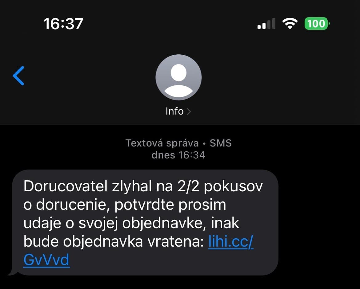 Príklad podvodu