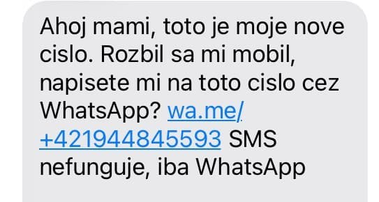 SMS správa, s ktorou sa môžete v súčasnosti stretnúť