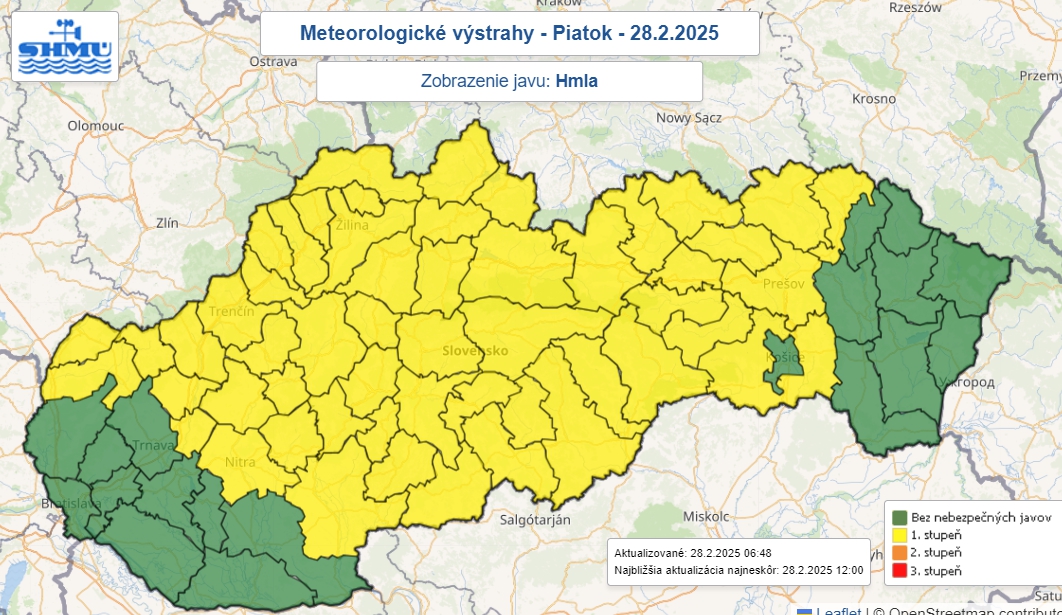 Dávajte pozor na hmlu: