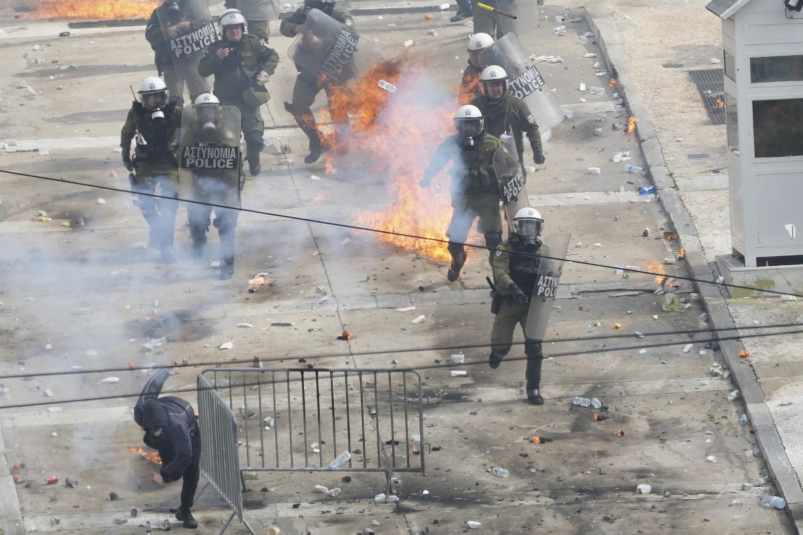 Protesty v Grécku