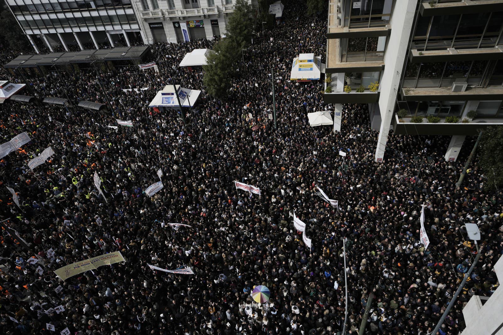 Protesty v Grécku