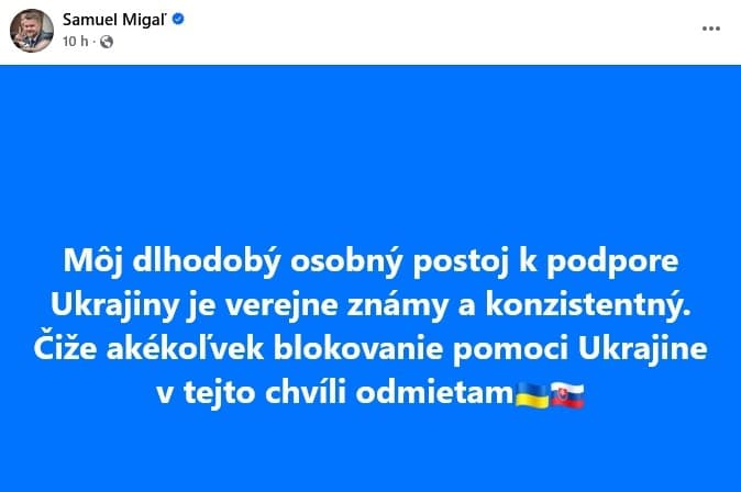 Záhadný odkaz Migaľa Ficovi?