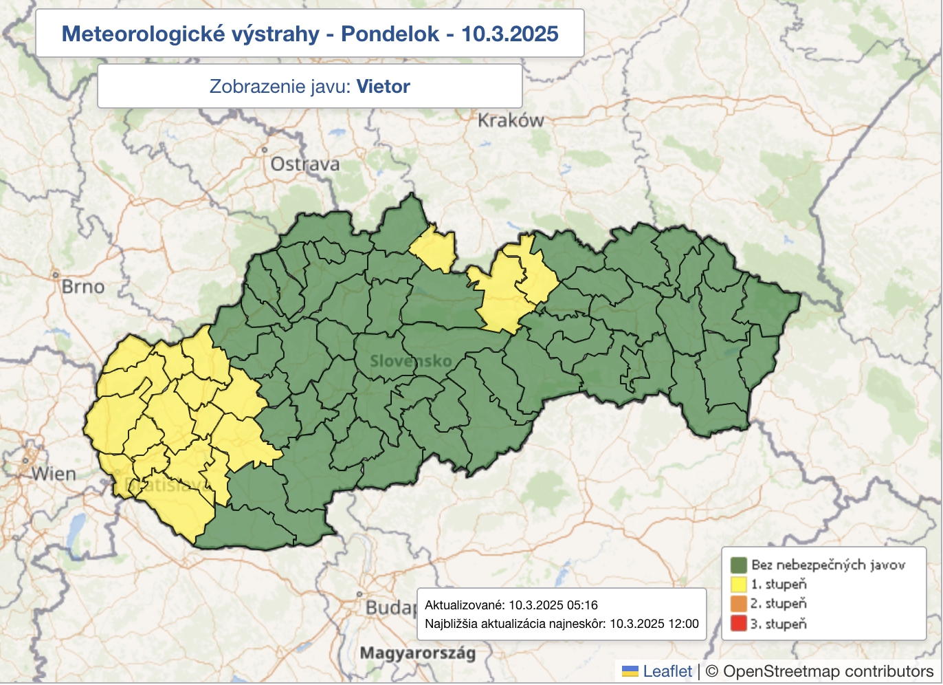 Meteorológovia varujú pred vetrom