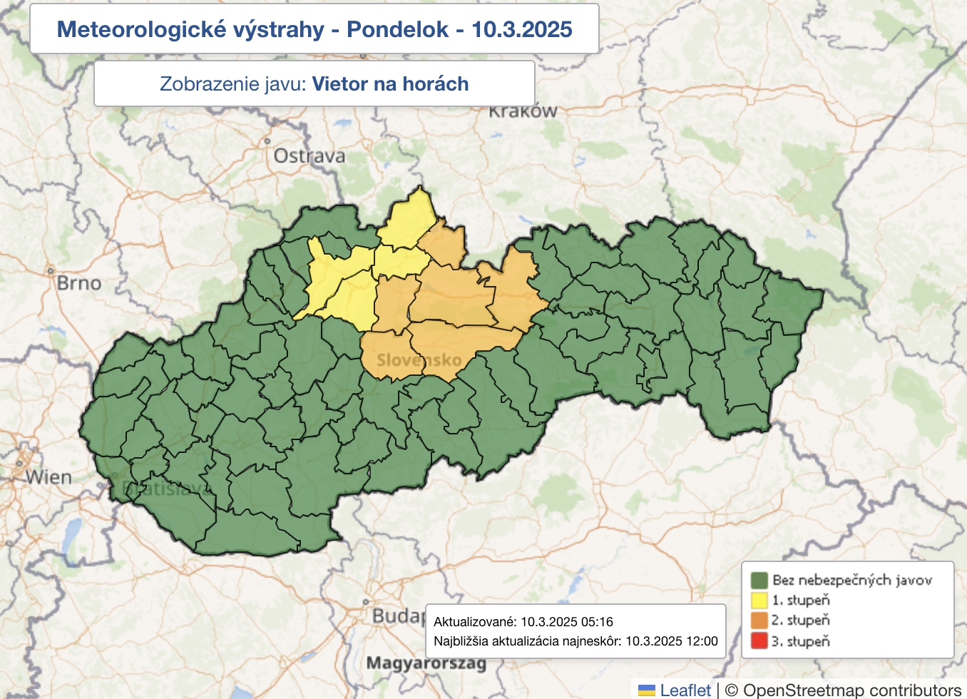 Meteorológovia varujú pred vetrom