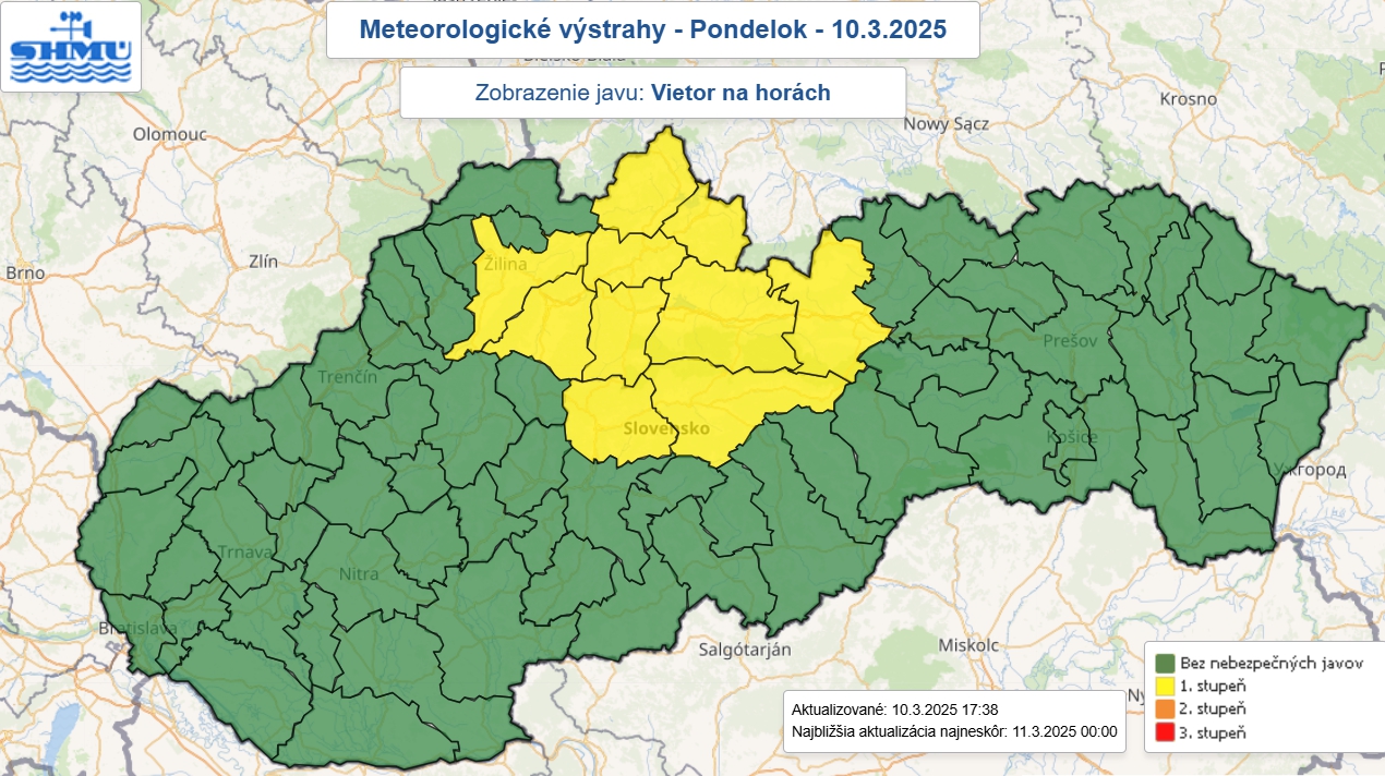 Meteorológovia vydali výstrahy pre