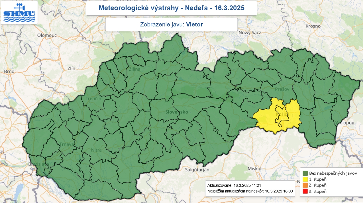 Dnes môže silnejšie zafúkať: