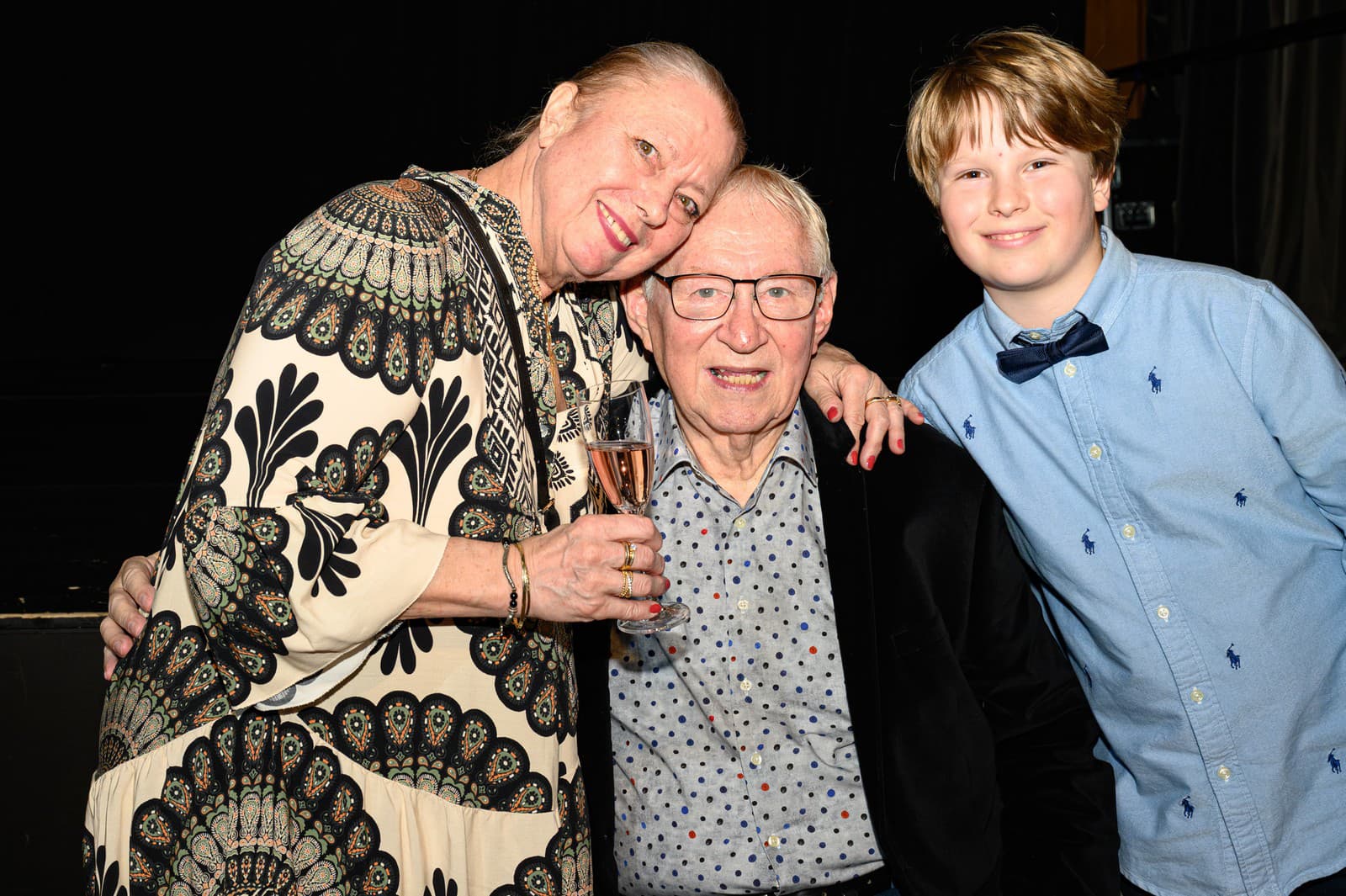 Karol Čálik s manželkou a vnukom