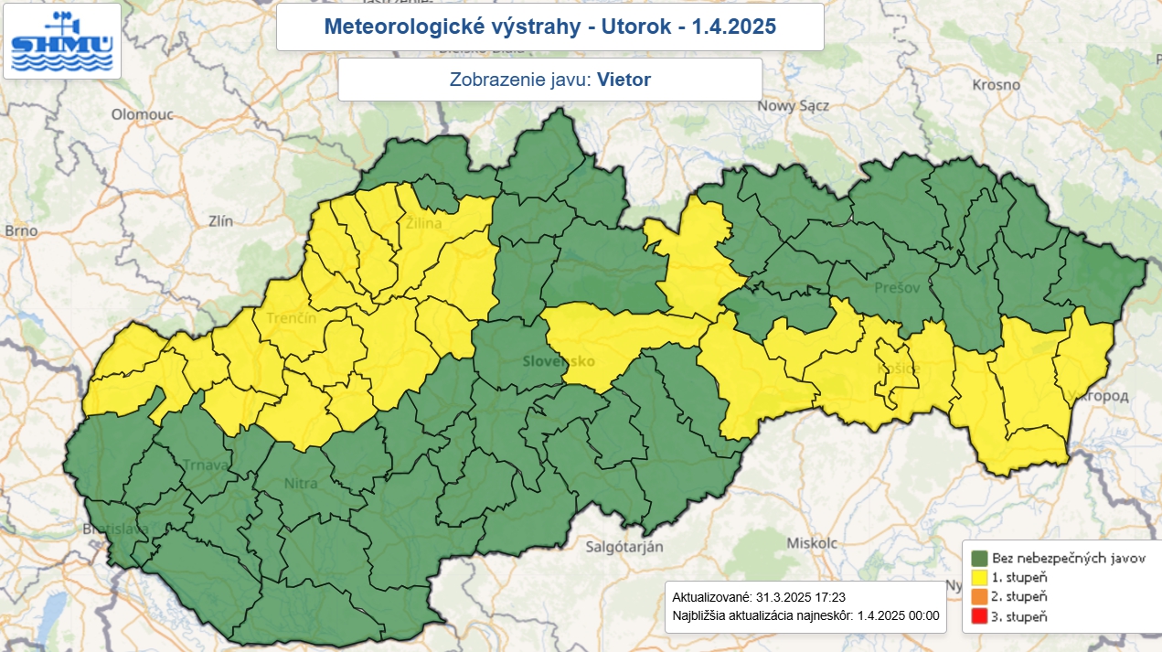 Vo viacerých okresoch Slovenska