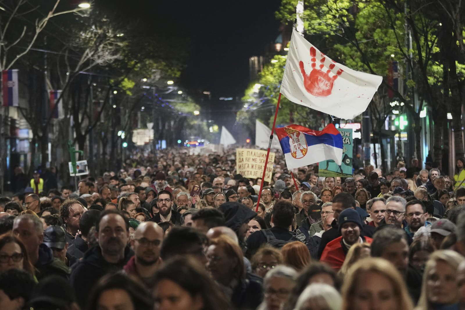 Protesty v Srbsku