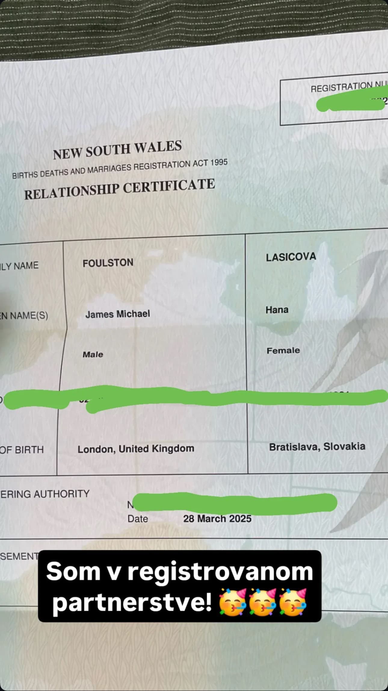 Hana Lasicová s partnerom Jamiem.
