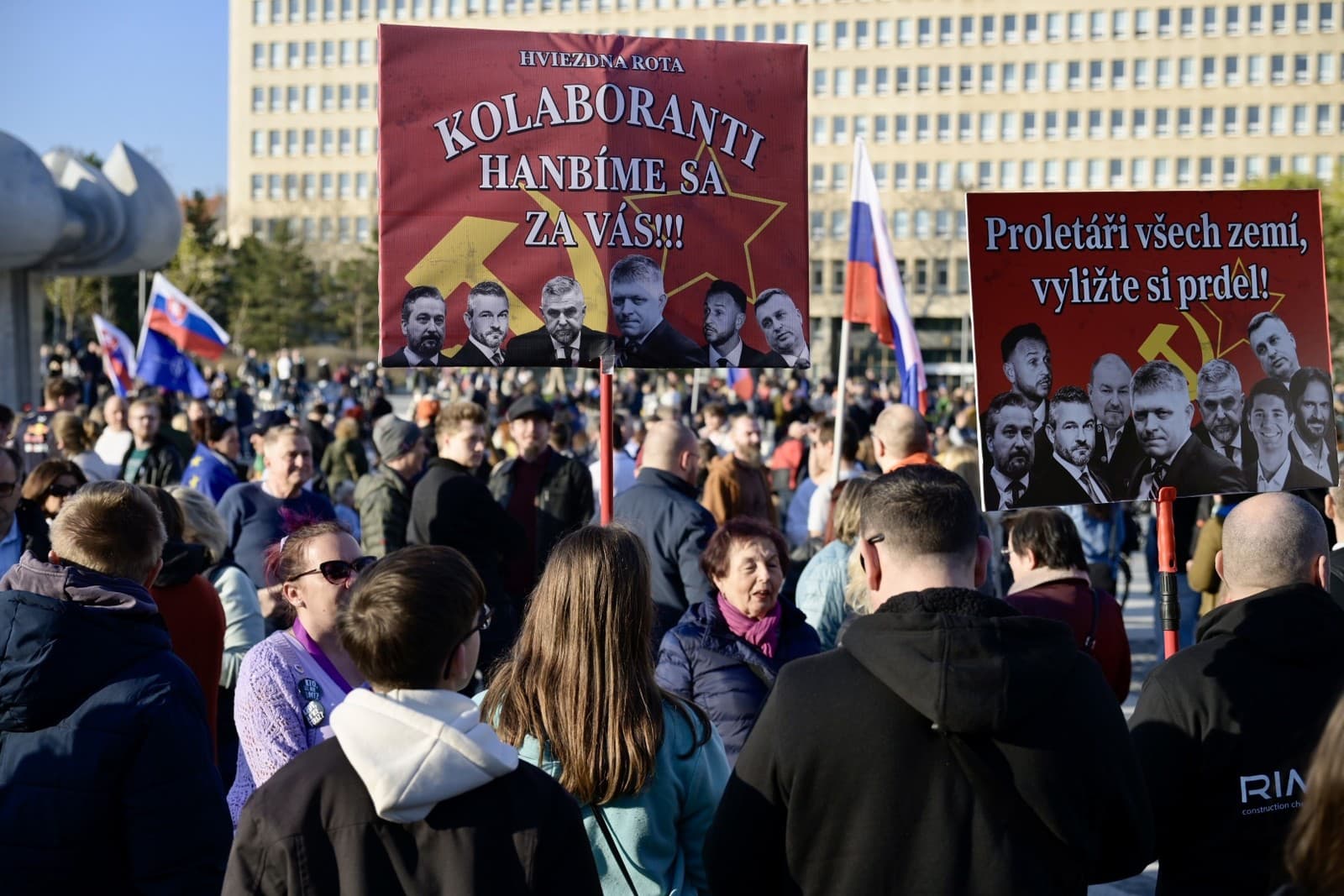Protest proti ruskému zákonu schváleného vládou s názvom Slovensko je Európa! 