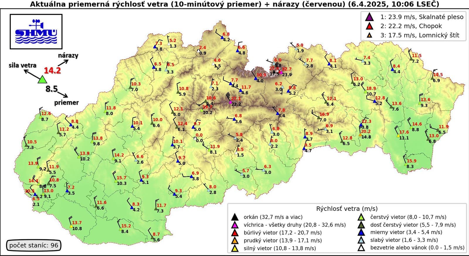 Mráz, silný vietor a