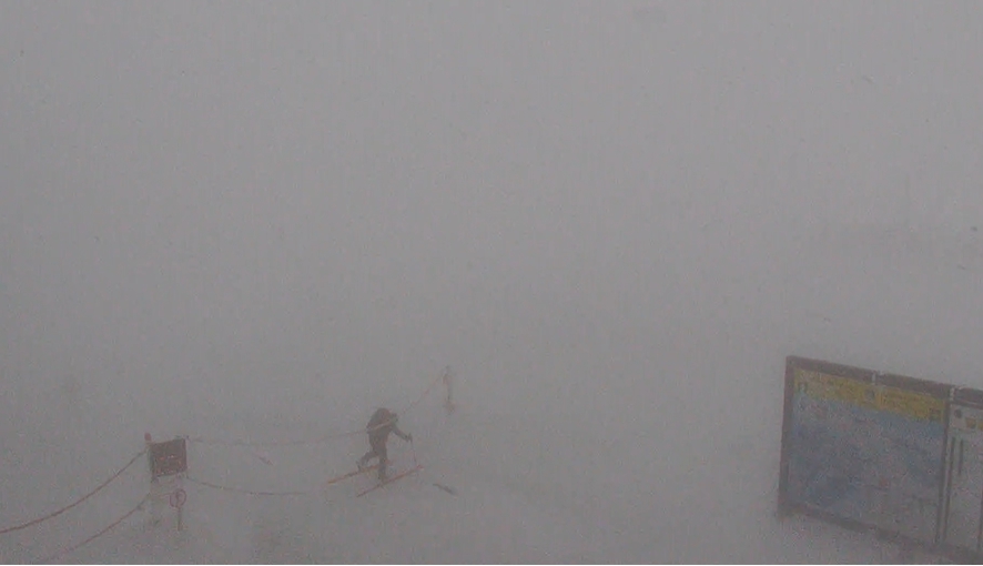 Záber z Chopku o 14.00 h