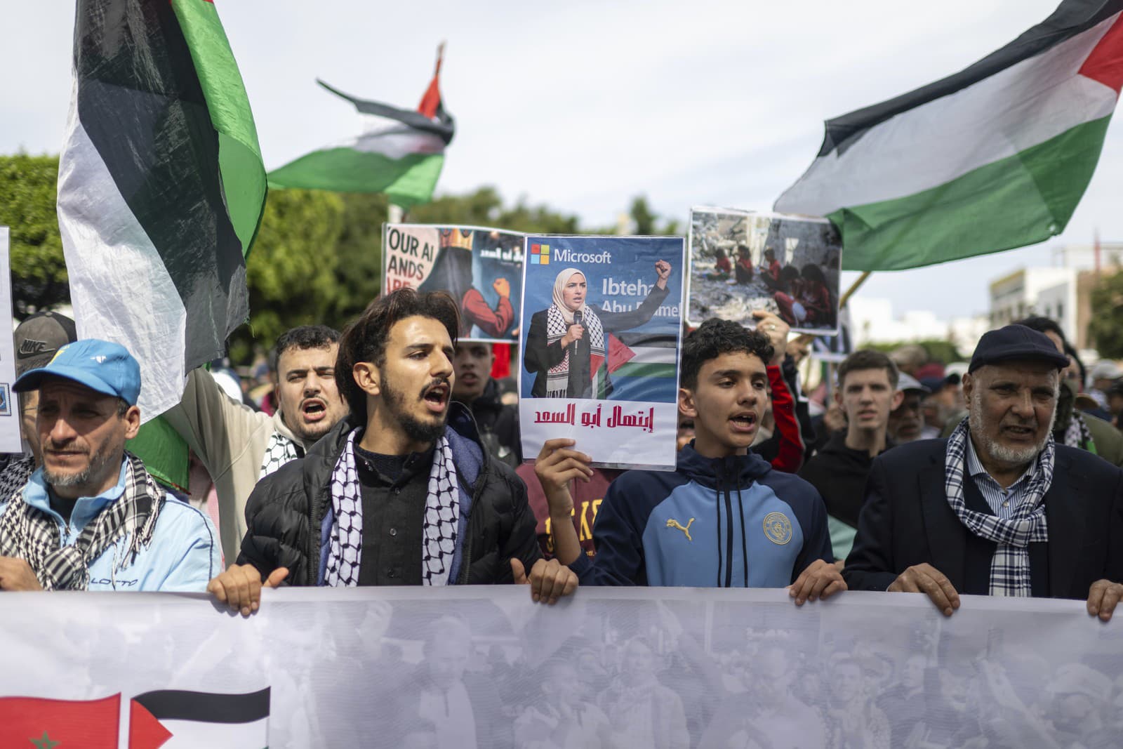 Propalestínsky protest v Maroku